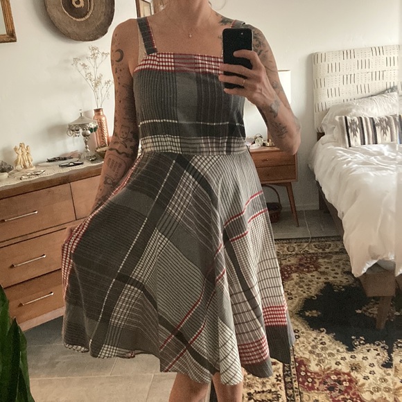 Vintage 80s/90s plaid midi sundress. - Picture 2 of 7